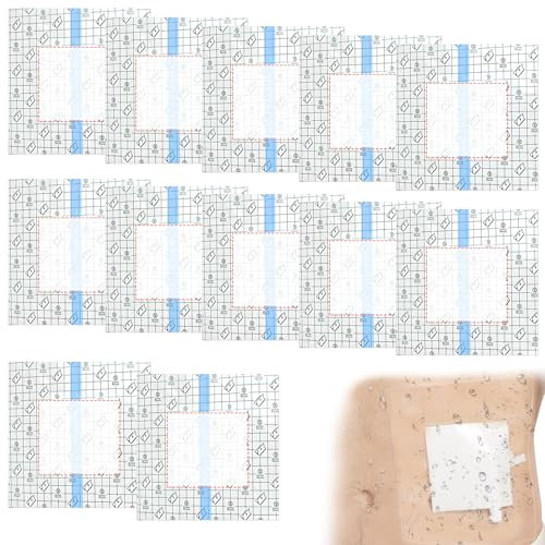 atnayo 12pcs Waterproof Dressings for Wounds 20 * 20 cm, Large Wound Dressing,Swimming Adhesive Plasters