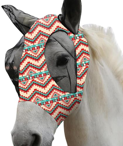 Hästflugmask Bekväm Elastisk Mesh Väderbeständig Cob-