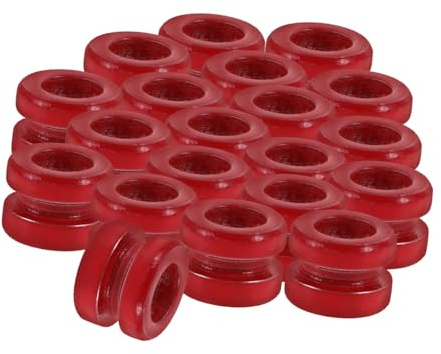 Metal Guitar String Beads 20Pcs Red for Folk Electric Bass Parts | Beginners, Unique Design, Easy Identification, Studio Recordings, Performance Use, Enhancing Performance