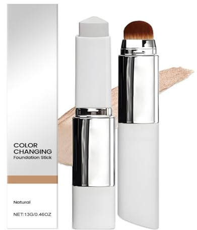 Farbwechselnder Stick-Teint, Koreanische weiße Farbwechsel-Creme, Stick-Teint, Farbwechselnde Creme, mit Pinsel, feuchtigkeitsspendend, Hautfarben-Make-up (Natural)