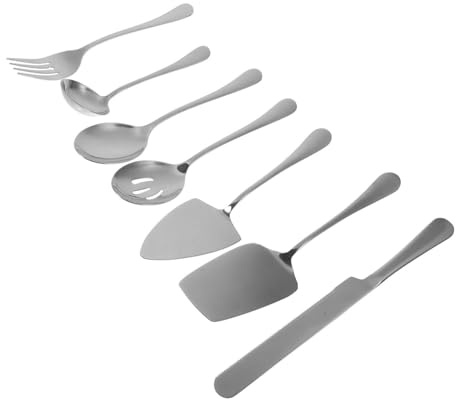 BIUDECO Set de Couverts Acier Inoxydable pour Dessert Pelle à Gâteau avec Couteau Dentelé et Fourchette Ustensiles de Service Élégants pour Mariage et Fête