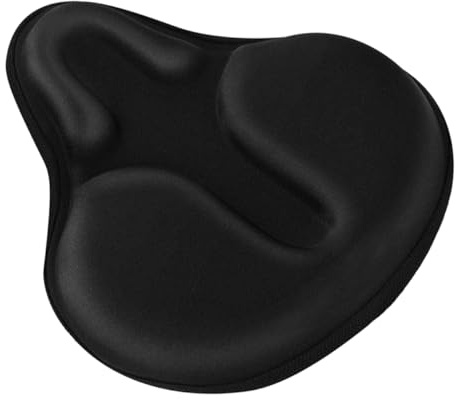 SOIMISS Fahrradsattelbezug Mountainbike Gel Gepolstert Bike Seat Cover Stoßdämpfend Atmungsaktiv Schwarz für Damen Herren Komfortabler Sattelschutz ohne Befestigungsband