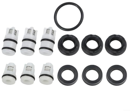 Kit de reparación de bomba con válvulas de retención de aceite para hidrolimpiadoras portátiles de 220 V, piezas de repuesto con válvulas largas y cortas, retén de aceite del émbolo, juntas de agua