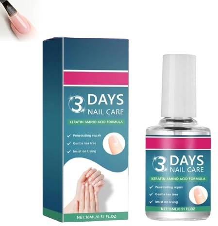 Soin Des Ongles 3 Jours à Kératine Aux Acides Aminés,Vernis Durcisseur Ongle Extra Fort,3 Days Nail Care,Nail Care Oil with Keratin Amino Acid Formula, Soin 0ngle Daily,Fortifiant 0ngles,16 ml (1)