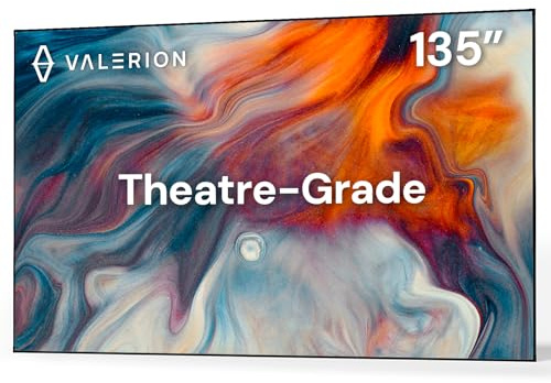 AWOL Valerion Écran de Projection à Cadre Fixe 135, Gain 1,3, amélioration d'image jusqu'à 80%, Compatible 4K/8K Ultra HD, 3D et projecteurs Longue, Courte et Ultra Courte focale.