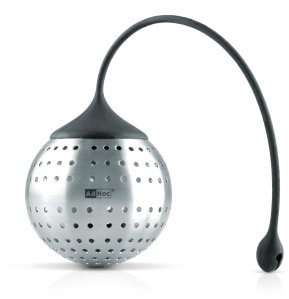 AdHoc GK01 Gewürzfilter Spice Bomb, Edelstahl/schwarzes Silikon, D: 7 cm