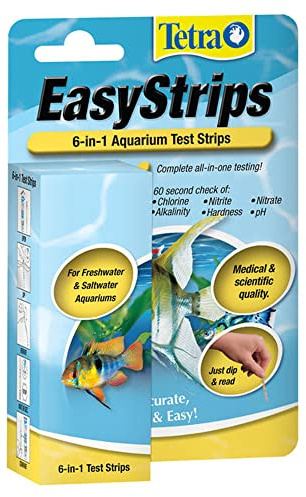 Tetra EasyStrips 6-in-1 Aquarium Water Test Strips, 25 Count