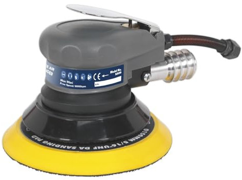 Sealey Sa09 Air Palm Orbital Sander 150Mm Dust-Free