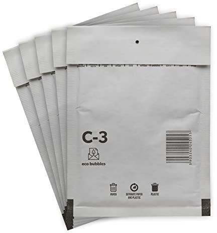 400 Luftpolsterumschläge Versandtaschen Luftpolster 170 x 225mm Luftpolstertaschen DIN A5 DIN A6 Gr. C/3 C3 weiß Umschläge gepolstert Taschen