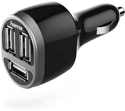 Hama 00173603 Universal Kfz Handy Ladegerät - Handy-Ladegeräte (Schwarz, Silber, Zigarettenanzünder, Schwarz/Silber, 10-30 Zoll)