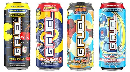 Extreme Energy G Fuel Energy Drink Variety Packs 16 ounce cans 12 pack (4 Flavor Variety Pack)
