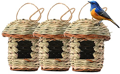 Nistkasten Vögel,Starenkasten Vogelhaus Nistkasten Für Meisen, Nistkasten Wellensittich Bausatz,Wellensittich - Nistkasten,Bausatz Vogelhaus Für Balkon,Nistkästen Futterhaus Für Vögel Spatzen(3PCS)