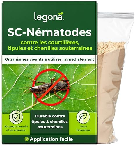 Legona SC-Nematoden gegen Maulwurfsgrillen, 10 Mio. für 20 m² | Steinernema carpocapsae zum Gießen gegen Maulwurfsgrillen und Wiesenschnaken