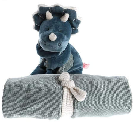 NOUKIE'S - Doudou Enfant Ma Première Couverture Ops - Peluche en Veloudoux + Couverture Enfant Mousseline