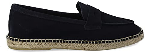 PAYMA - Espadrillas Mocassini da Uomo in Pelle Scamosciata. Sandali di Juta Estive e Flessibili. Design Liscio o Mascherato. Colore: Marrone, Taglia: EU 48