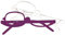 STOP TO SHOP! Occhiali da lettura per trucco ingrandente - Confezione da 2 occhiali per trucco cosmetico - Occhiali con lente ribaltabile (Purple/White, 1)