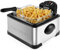 Chefman 4,3 Liter Fritteuse mit Sieb, XL Jumbo Größe, Einstellbare Temperatur & Timer, Perfekt für Frittierte Hähnchen, Garnelen, Chips & Mehr, Abnehmbarer Öl-Behälter, Edelstahl