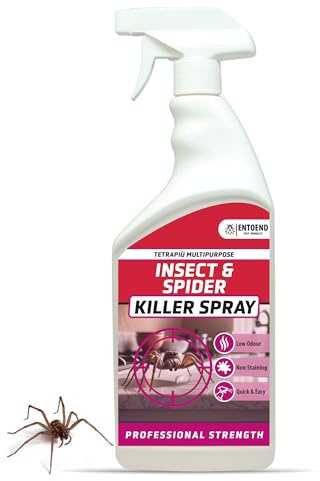 ENTOEND Spider Killer – Tetrapiu Multipurpose | Large 1 Litre Bottle | Fast-Acting Permethrin Spray for Indoor, Home Defence