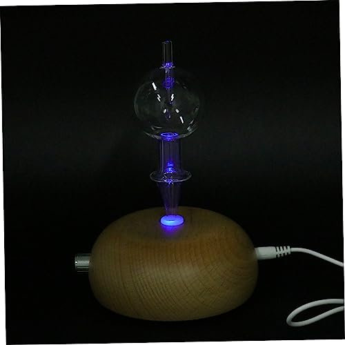 Warmhm Aromadiffusor Farbiger Led-beleuchtung Glas-sprühflasche Holzsockel Zerstäubungsdüse Für Ätherische Öle Aromatherapie-gerät Für Hause Büro Wohnzimmer Bibliothek Yoga-raum Mit Nebel