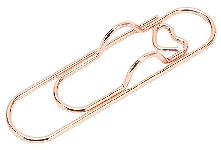 Zerodis 20 Stück Rose Gold Stift Clips Metall Lesezeichen und Stift Halter Bequemes Schreibwaren Werkzeug für Notebooks