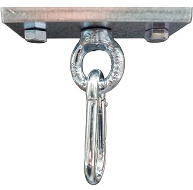 Yourkon | Boxsack & Deckenhalterung | 8mm massiver Stahl | verzinkt | für Boxsäcke & mehr | Ideal als Aufhängung für Hängesessel, Yogatuch, Sonnensegel Befestigung usw. |140kg