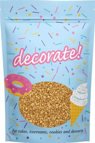 decorate! - Sugar Crunch - Caramel - Flavoured Cake Topper Sugar Sprinkles - 500g Edible Cupcake/Cake Decorations - For Weddings, Christenings & Ice Cream