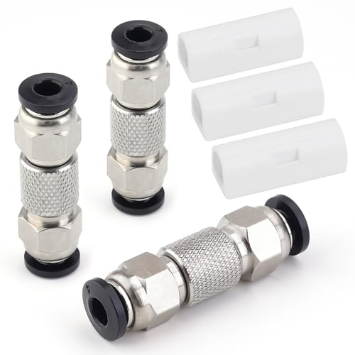 YIBEICO Giunto per tubi in teflon PTFE per stampante 3D Bambu Lab X1/P1/A1/A1mini, tubo di alimentazione misto in plastica per macchina per incidere della stampante, 3 pezzi