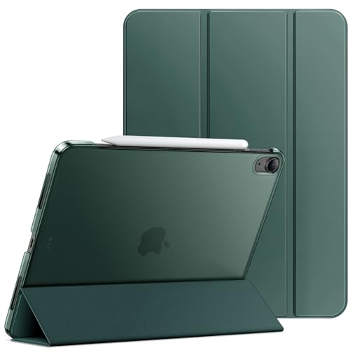 JETech Case for iPad Air 13 M4/M3/M2, Midnight Green | Cover for 2026/2025/2024 Models, Translucent Back, Tri-Fold Stand, Auto Wake/Sleep, Shockproof
