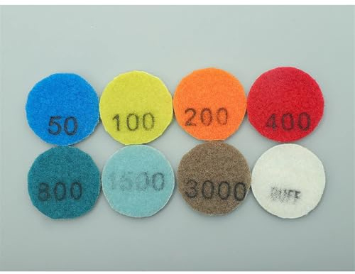 Generisch 8 stücke 2 Zoll 50mm Schleif Werkzeuge Flexible Disc Diamant Nass Polieren Pad Schleifen for Marmor Granit Stein Quarz Waschbecken Schleifen