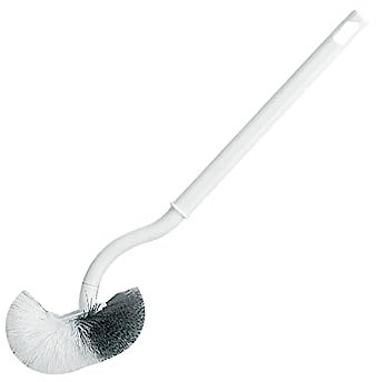 minkissy 3pcs Long Handle Toilet Brush Wall Hanging Toilet Cleaning Tool S-curved Design Easy to Clean for Home Hotel