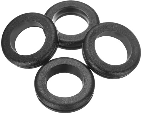 sourcing map 4Pcs Rubber Grommets 1-3/16 ID, 1-3/8 Drill Hole, Firewall Grommet Automotive Rubber Hole Eyelet Ring Gasket for Wire Cable Hose Protection, Metal Electric Box, (30x35mm, Black)