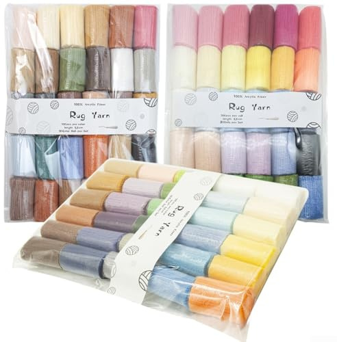 Craft Your Imagination 30 Farben für vorgeschnittene Wollgarne, entworfen für Knüpfhaken und DIY-Kreationen (Nr. 1)