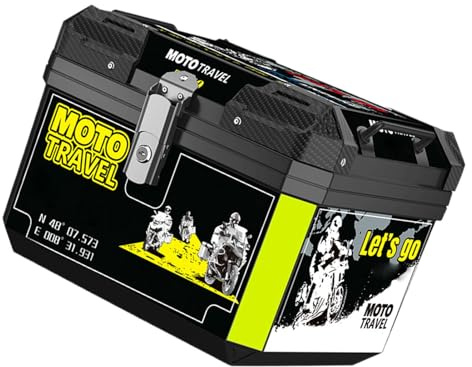 Bauletto superiore per moto, impermeabile, antipolvere, capacità 45 l, organizer per caschi da moto, bagagli