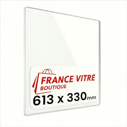 Invicta - modèle : 667444-insert-700-c-520-noir - 613 x 330 x 4 mm - Vitre d’Insert pour cheminée et poêle à Bois - Verre de Rechange Haute température - jusqu'à 800°C