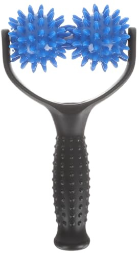Ipetboom Muskelmassagerolle aus Kunststoff in Blau mit Griff für Nacken und Beine zur Schmerzlinderung und Wiederherstellung der Gelenkflexibilität im Büro und Reisen