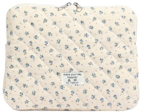 GSenhui Puffy Laptop Hülle Sleeve Case für 11-15 Zoll Laptoptasche Florale, Kompatibel mit 13.3-13.6 MacBook Air/Pro Case Notebook Hülle Aesthetic ipad Tasche für MacBook Pro