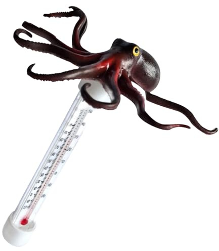 Thermomètre flottant pour température de piscine, grande taille avec grand écran, indicateur étanche avec grand écran pour la natation et les activités aquatiques