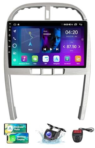 ZZPHKK 9 Inch 2 DIN Car Stereo Android 13 Radio Player for Chery Tiggo 3 2014-2015 Built-in 4G WIFI CarPlay Android Auto GPS Navigation DSP FM RDS DAB+ Radio Bluetooth + DVR/Camera(NF-1)