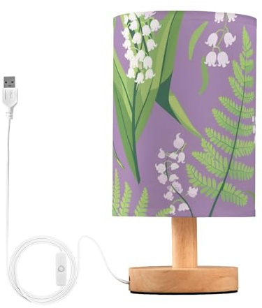 White Campanula Flowers Decorative Table Lamp Desk Lights for Home Office Lamps for Small Spaces Warm Light de Noche para cuarto
