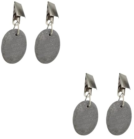 XINGLIDA 4 piezas artísticas cubierta lágrima pinzas piedra natural mantel pesos mejora la experiencia de la comida decoraciones funcionales forma lágrima piedras mantel colgante