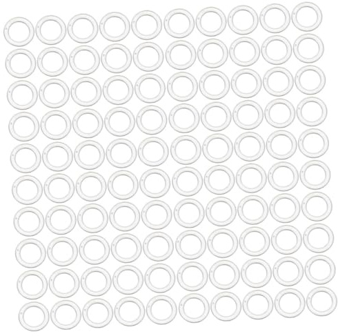 DIYEAH Anillos para Cortinas de Plástico Transparente 8-13 Mm, Anillos Colgantes Perforados, Resistentes y Duraderos, para Cortinas Romanas y Verticales en Hogar y Oficina, Set de 200 Piezas