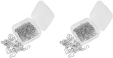 Youbones 300 Stück Mini S Haken Haken Verbinder Metall S-Förmige Draht Haken Kleider Bügel für Heimwerker, Hängenden Schmuck, Schlüssel Anhänger und Anhänger