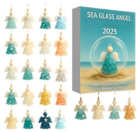 2025 Weihnachtsengel Advent - 2D Acryl Hängende Dekoration | 24 Tage Engel Anhänger, Weihnachts-Countdown, Festlich für Zuhause, Wand,
