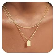 Inicial de Oro s para Mujer, Colgante en Capas con Letras AZ chapadas en Oro, Capas delicadas, Nombre Personalizado, Conjunto de Joyas de Pila de Oro para Mujeres de Moda