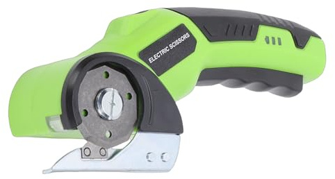 YDuupxe Cortador de Materiales de Mano, Recortador Recargable de 2000 MAh con Cuchillas de Acero SK5, Luz LED Frontal de Diseño Liviano para Cartón, Cuero, Plástico de hasta un Cuarto de (GREEN)