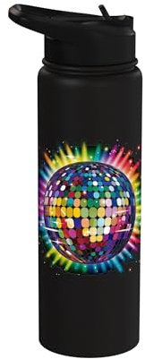 Colored Disco Ball Vintage Retro House discoball Cool Party Stainless Steel Insulated Water Bottle