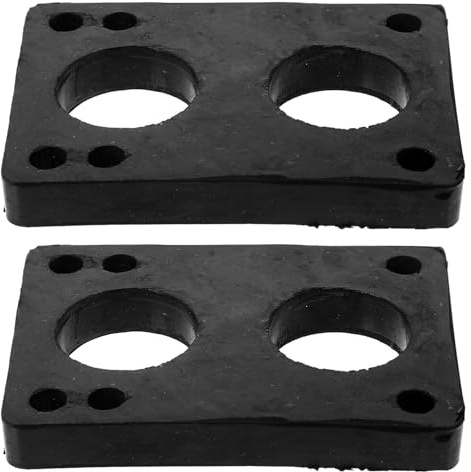 VICASKY 2 Risers per Skateboard in Pu Nero 10mm Tappetino Smorzante per Skateboard e Longboard Effetto Ammortizzante e Installazione Facile