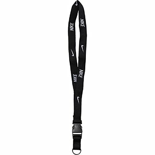 Nike Unisex LANYARD Nike Lanyard, Unisex adulto, Cordón., N.IA.17.010.NS, blanco/negro, talla única