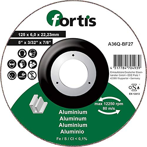 FORTIS Disco de desbaste ALU-NE 125 x 6,0 mm