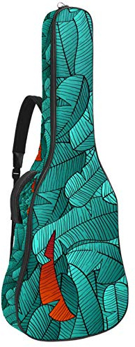 Gitarrentasche mit Reißverschluss, wasserdicht, weich, für Bassgitarre, Akustik- und klassische Folk-Gitarre, bunt, tropisch